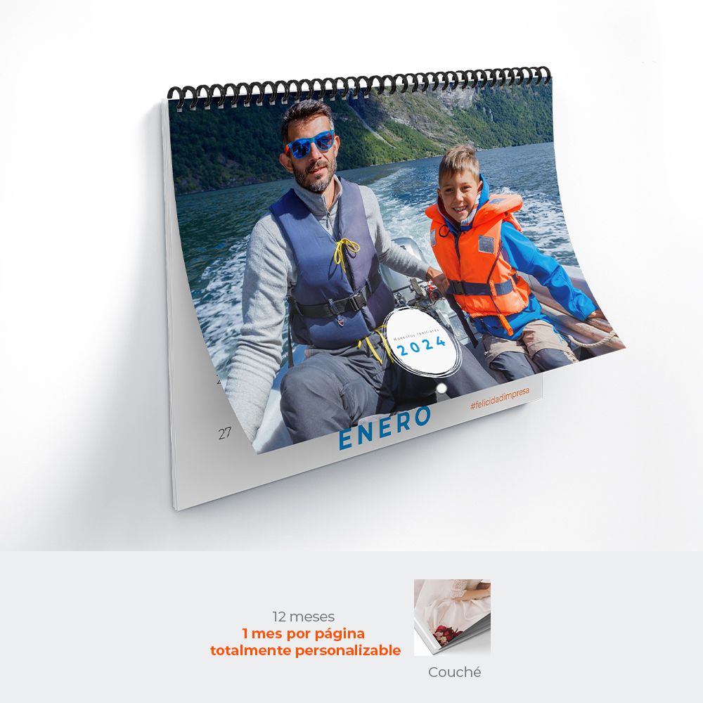 Calendario doble de Pared 28x21